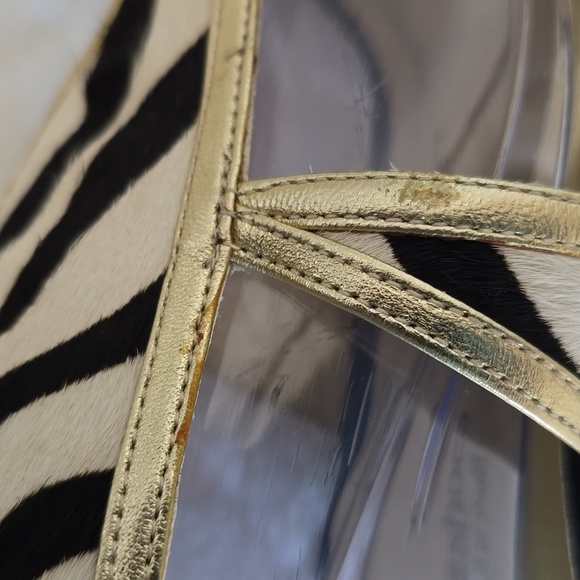 Women's Zebra with Gold Accent Heels - Picture 7 of 7